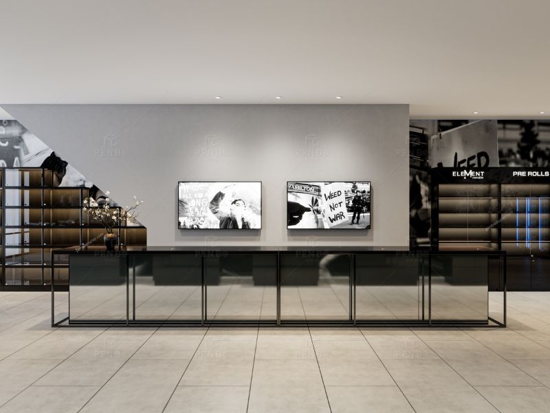 custom cannabis shop interior fixtures