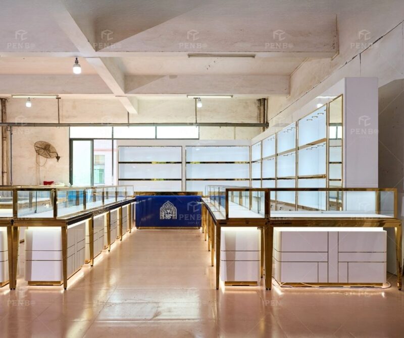 Custom jewelry display cabinets for luxury jewelry shops