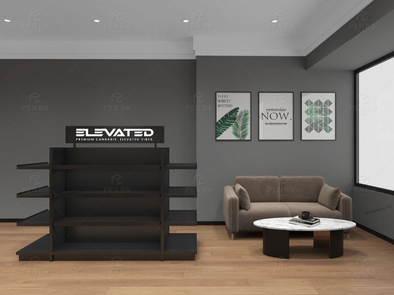 premium cannabis retail store design with custom interior fixtures