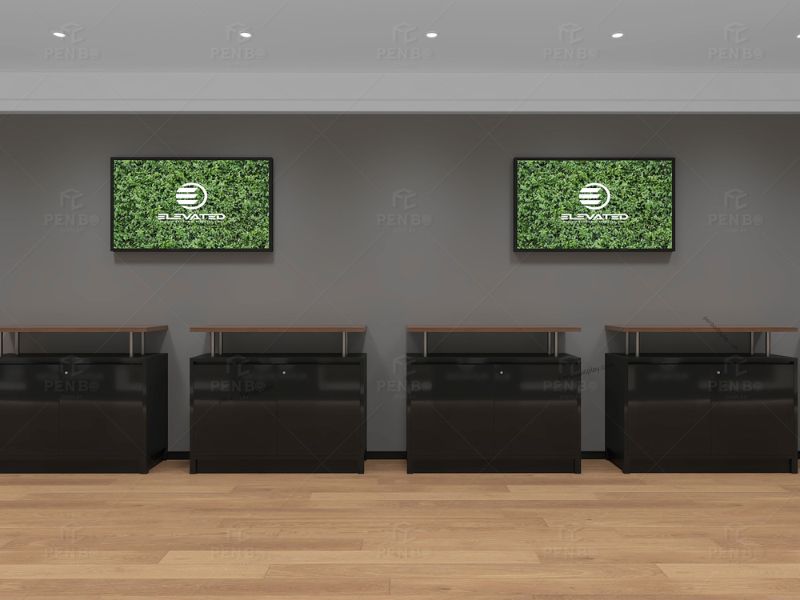 premium cannabis retail store design with custom interior fixtures