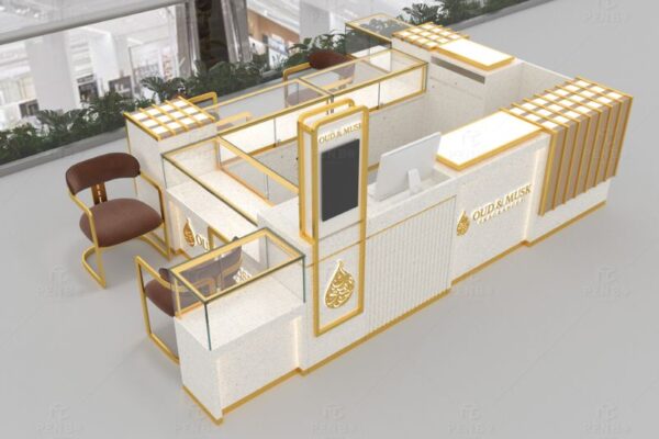 Custom fragrance kiosk for shopping mall