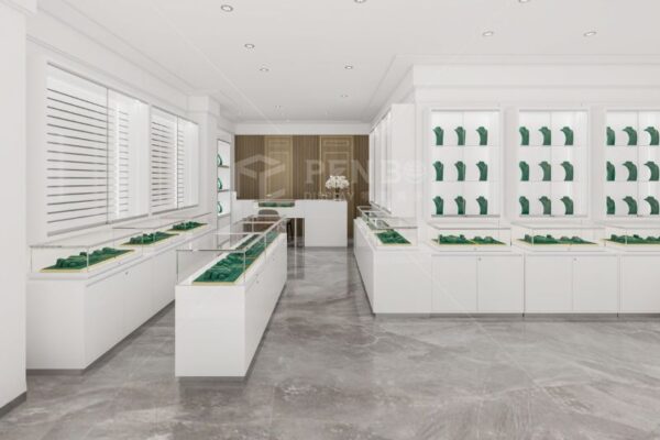 Jewelry store build-out with custom display cabinets