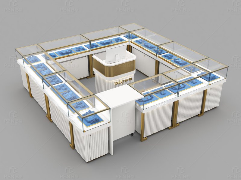 Custom Jewelry Kiosk for Shopping Malls