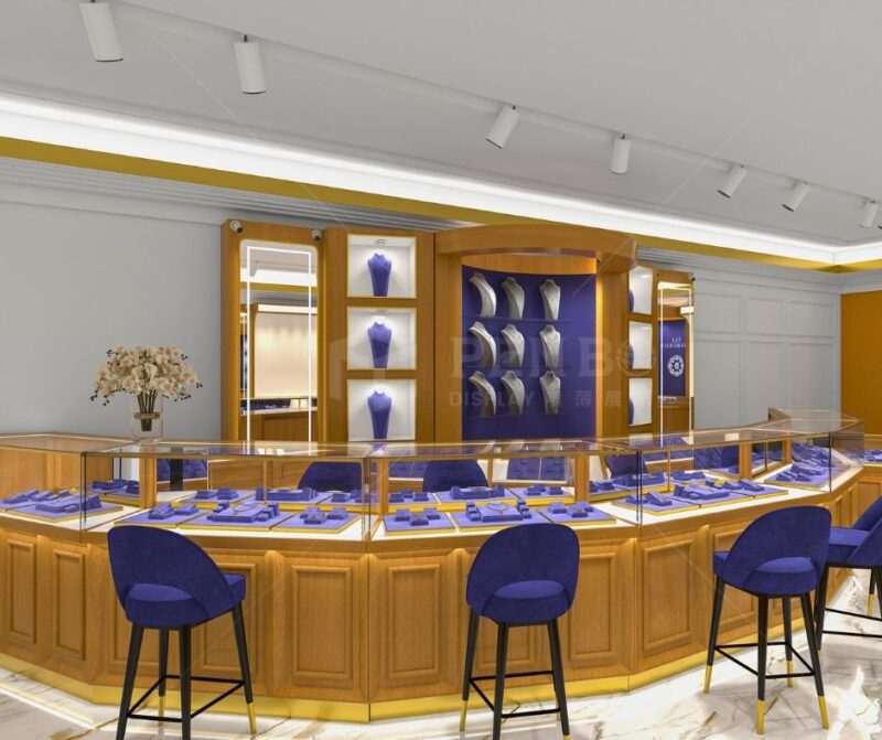 Luxury jewelry store build-out and interior design project in the USA