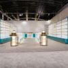 Custom fragrance store build-out with glass display cabinets