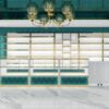 Luxury fragrance store interior design with custom display cabinets