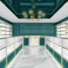 Luxury fragrance store interior design with custom display cabinets