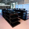 Smoke shop interior featuring modular display fixtures and shelving systems