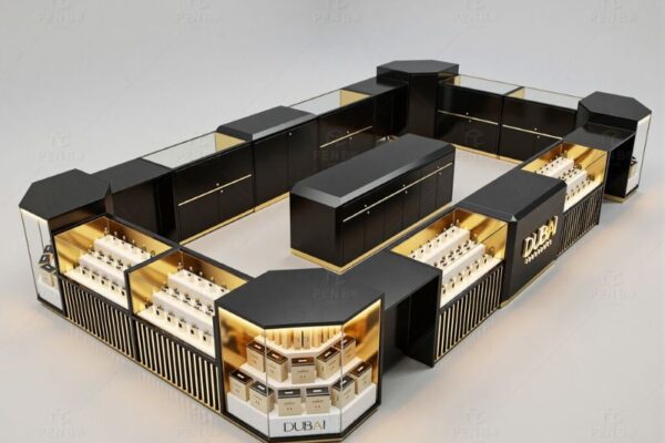 Custom perfume kiosk design for shopping malls