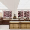 luxury jewelry store interior design with custom display cabinets