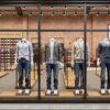 industrial style clothing store interior