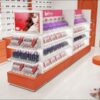 Central island display counter for eyewear and eye care products in optical store