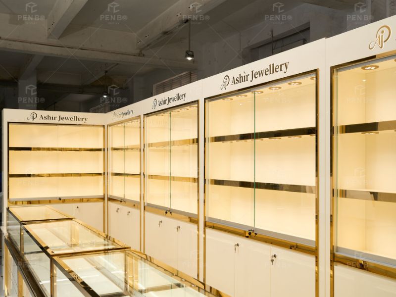 Small Jewelry Store Design with Custom Display Cabinets