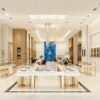 luxury jewelry store design with showcases