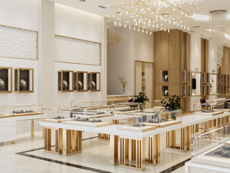 custom luxury jewelry store interior