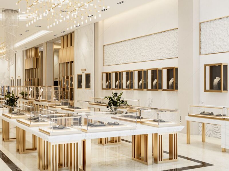 custom luxury jewelry store interior