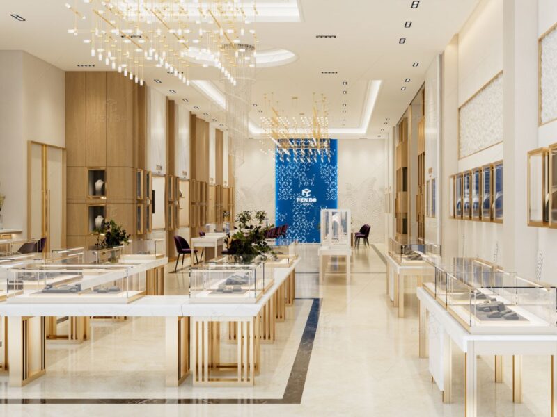 high-end jewelry shop display cabinets