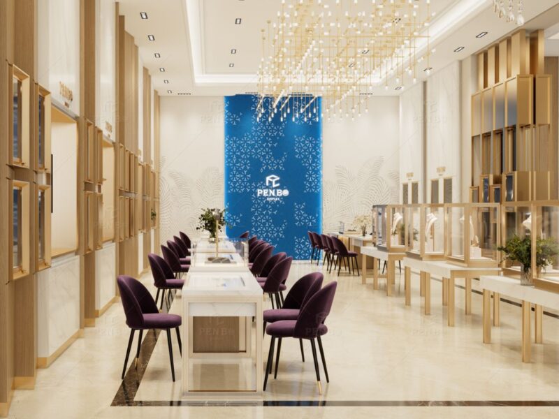 custom luxury jewelry store interior