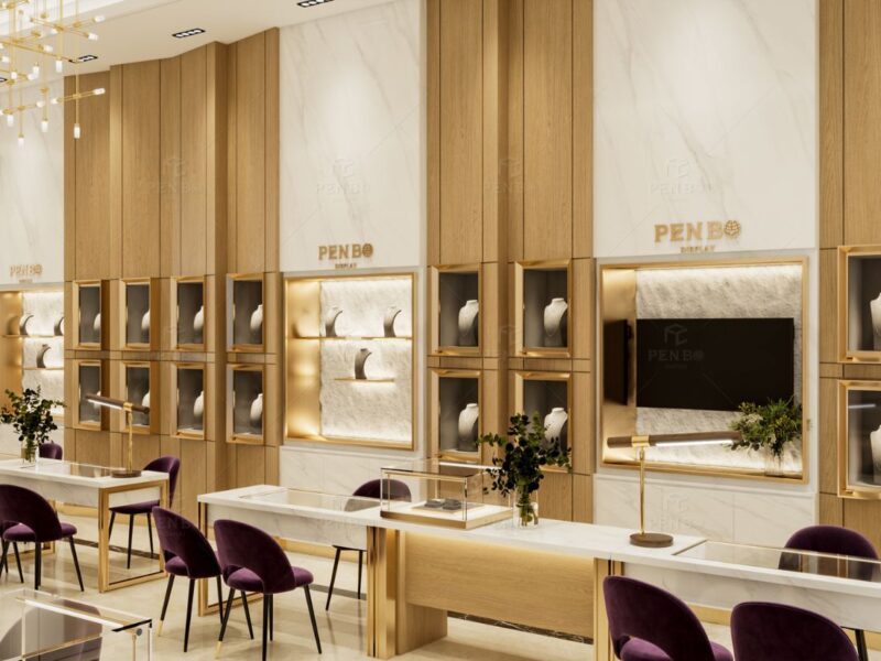 high-end jewelry shop display cabinets