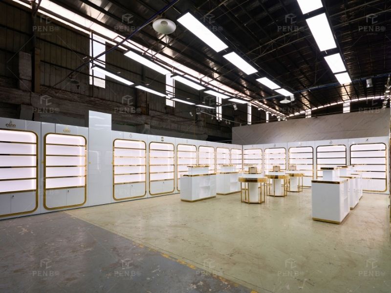 custom perfume display cabinets for fragrance boutique