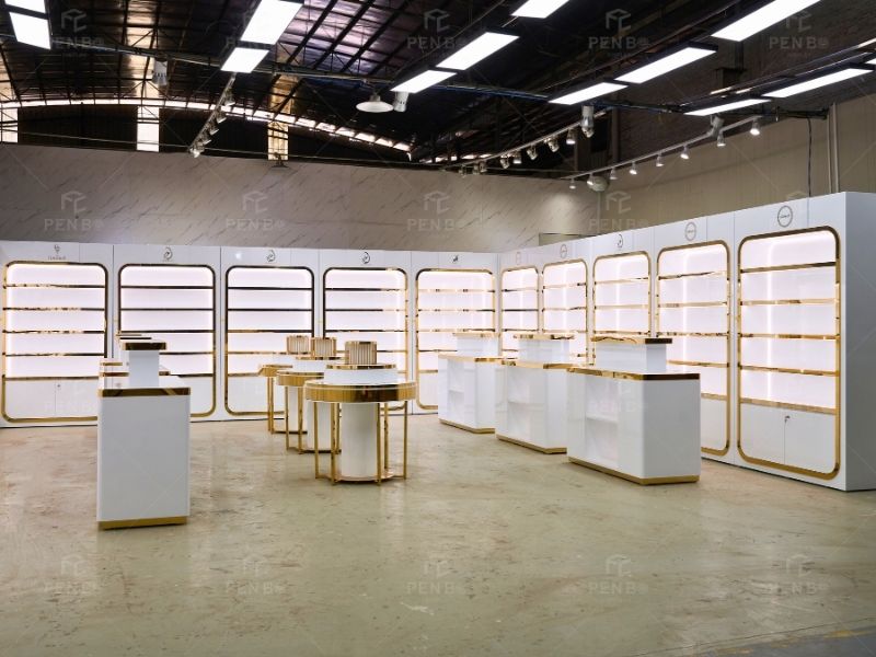 custom perfume display cabinets for fragrance boutique