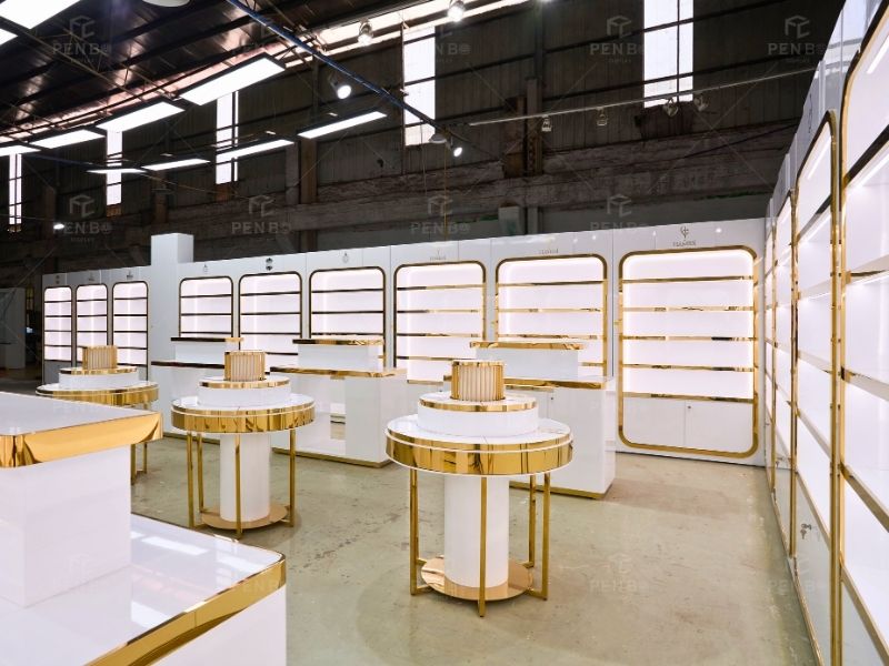 custom perfume display cabinets for fragrance boutique