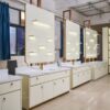 custom salon display cabinets for luxury beauty salon