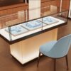 illuminated custom jewelry display counter for boutique store