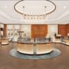 luxury jewelry boutique interior with custom jewelry display cabinets