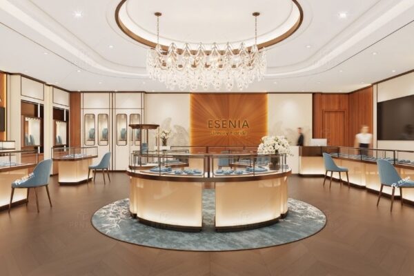 Luxury Jewelry Boutique Interior & Custom Display Cabinets