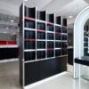 custom makeup retail shelving for cosmetic store display