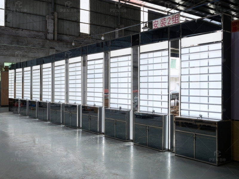 optical store fixtures with eyewear display cabinets