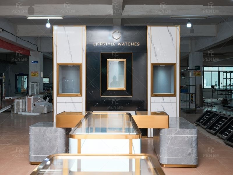 custom luxury watch display cabinets for retail watch store