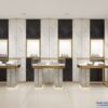 luxury watch store interior design with custom watch showcases
