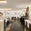 Luxury jewelry store interior design with custom jewelry showcases and watch display cabinets