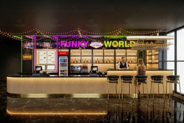 Custom Café Bar & Beverage Counter Fixtures