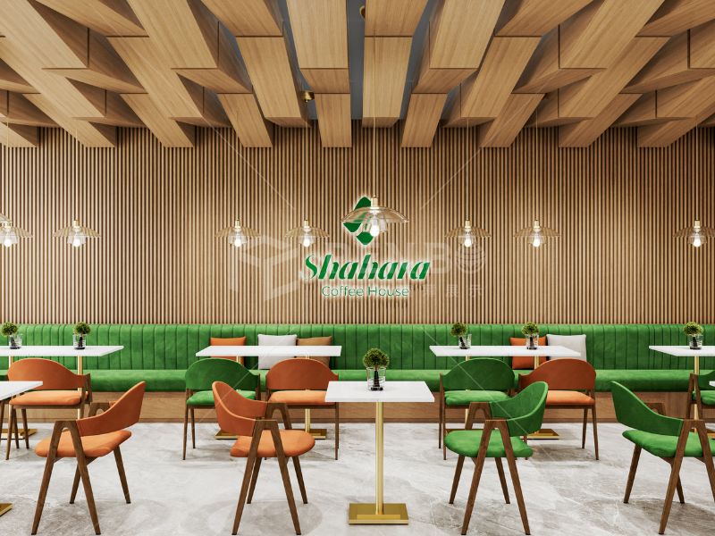Custom café tables chairs and seating area design