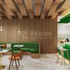 Coffee shop lounge seating with custom furniture solution