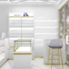 Custom phone accessories display shelves for a compact retail store