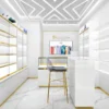3D cell phone store design with custom display cabinets and counters