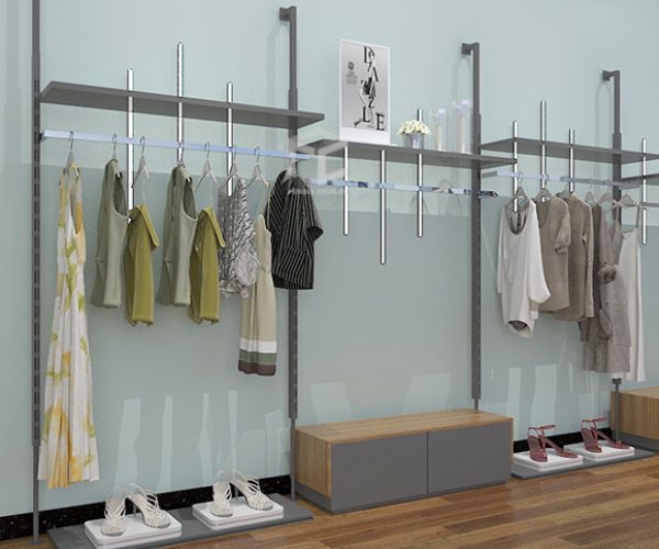 Wall mounted clothing rack,heavy duty wall mounted clothing rack,wall mounted rack,cloth shop design